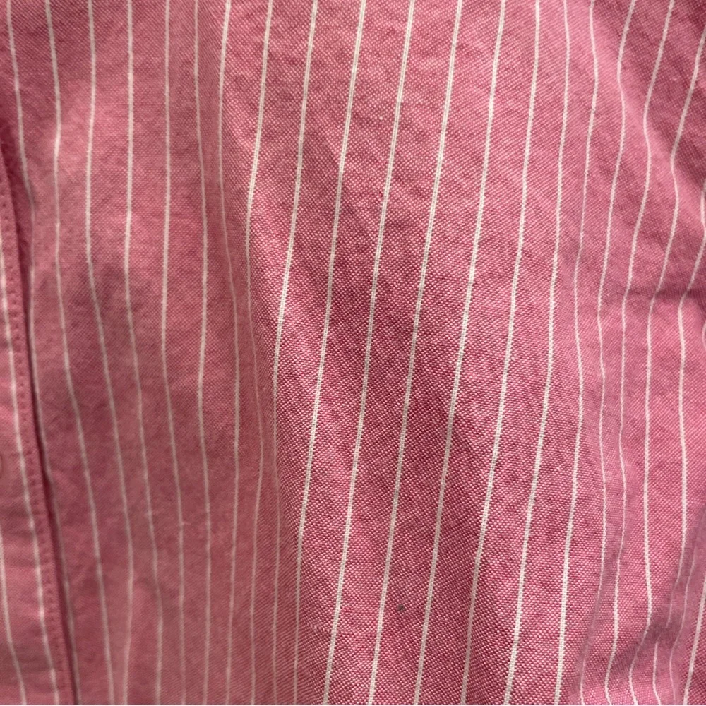 Izod Button Down Shirt Blouse Pink Striped Sz Small - Picture 6 of 11